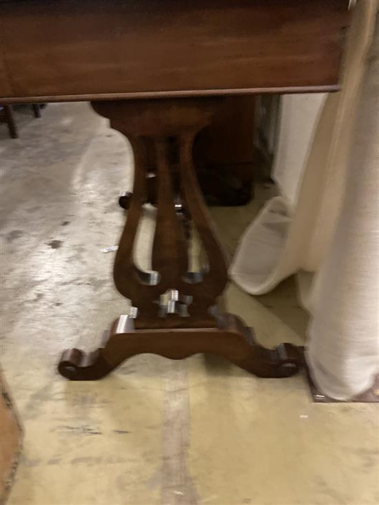 A Victorian mahogany side table, width 92cm, depth 55cm, height 72cm